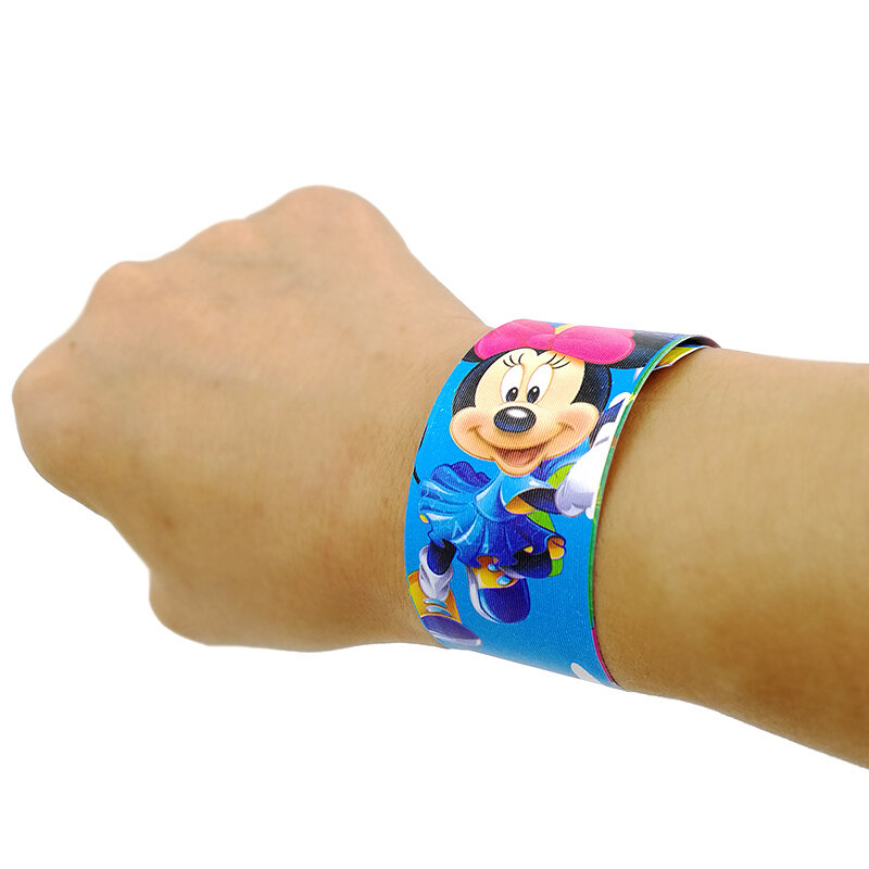 12 Buah Hadiah Pesta Ulang Tahun Anak Mickey Mouse Minnie Mouse Gelang Tamparan Mainan Hadiah Pesta Souvenir Lucu Giveaway Anak