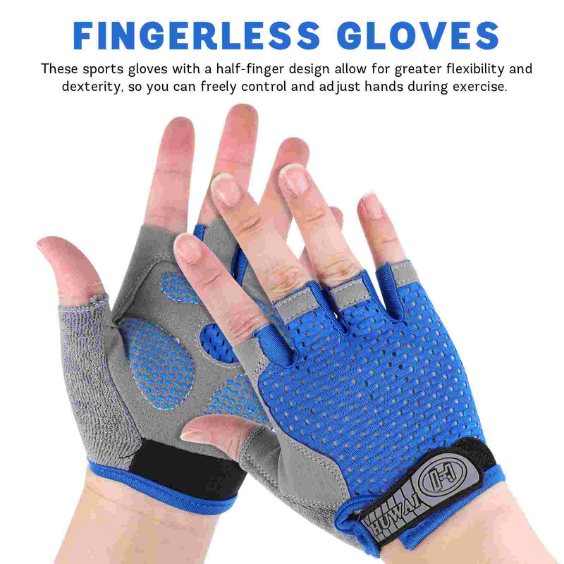 1 Pairs Half Finger Gym Gloves Small Cycling Gloves Anti Gloves for Outdoor Activities Size M