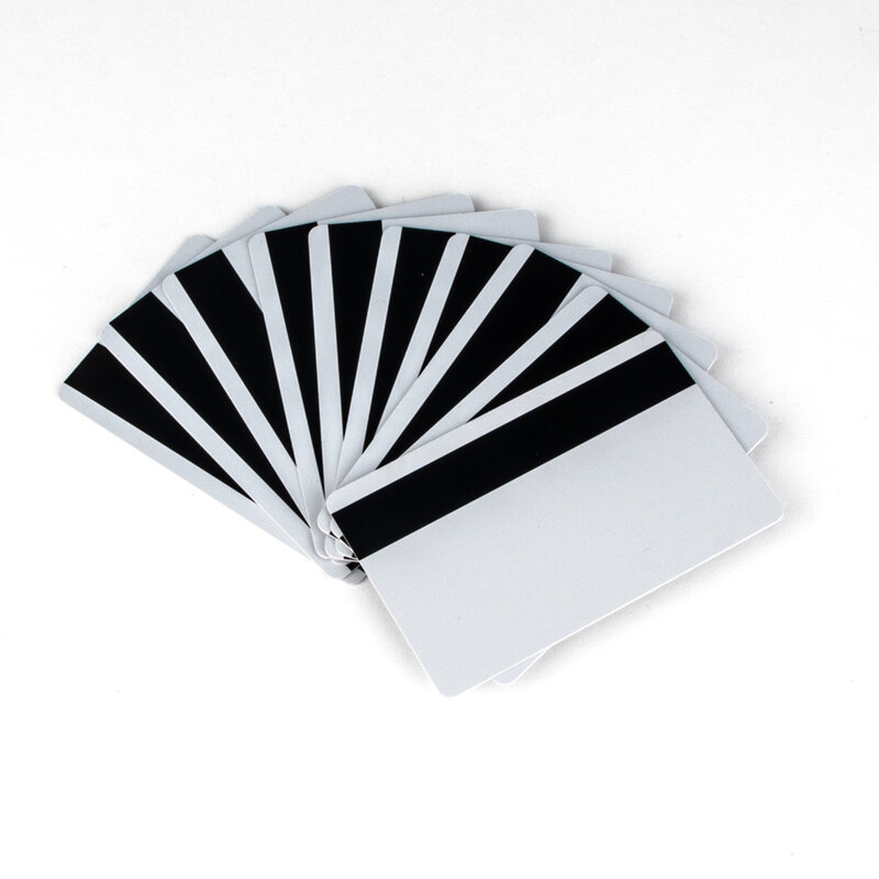 Tarjetas de plástico de banda magnética MSR605X MSR606 CR80 Hico, 10/20/50 piezas, tamaño estándar ISO, tarjeta de PVC blanca imprimible