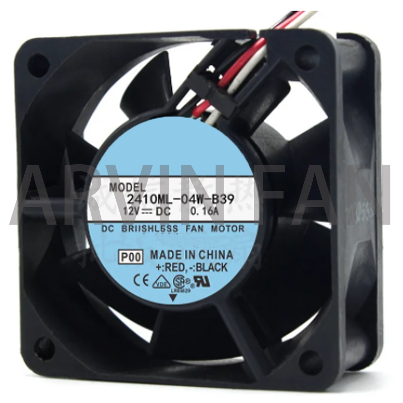 2410ML-04W-B39 6025 6cm 60mm 60X60X25 Mm 12V 0.16A 3Wire Server Inverter Cooling Fan
