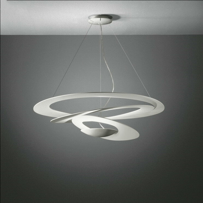 Eetzaal Lustres Geschilderd Aluminium Led Cyclotron Droplight Hangende Verlichting Moderne Manilisme Led Hanglamp