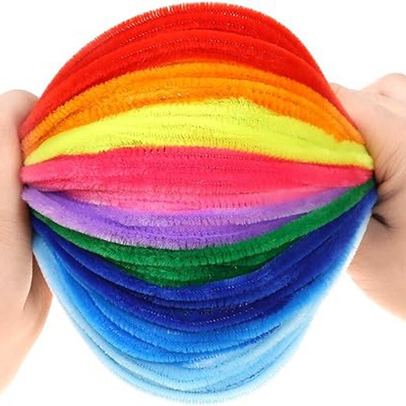 1000 Haarworteltoppen Twist Sticks Kinderhandwerkmaterialen Pijpenreiniger Knutselbenodigdheden