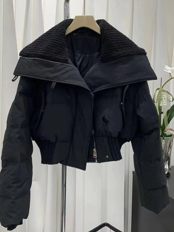 2023 nuove donne cotone edizione coreana Versatile cappotto di tendenza cappotto corto allentato addensato