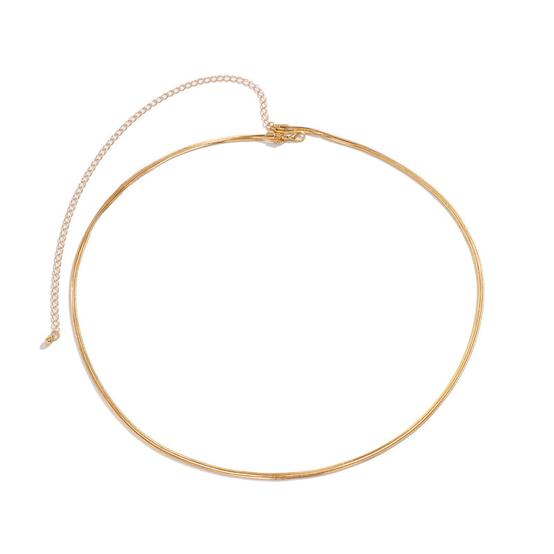 Cadenas de cintura para mujer, cadena de serpiente de seda chapada en oro de 18K, 2 piezas, ajustable, multicapa, Sexy, para Bikini
