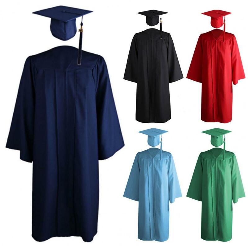 Adult School Uniform Student Graduation Cap Gown Set Academic Robe High School And Bachelor Graduate Collage Student Uniforms
