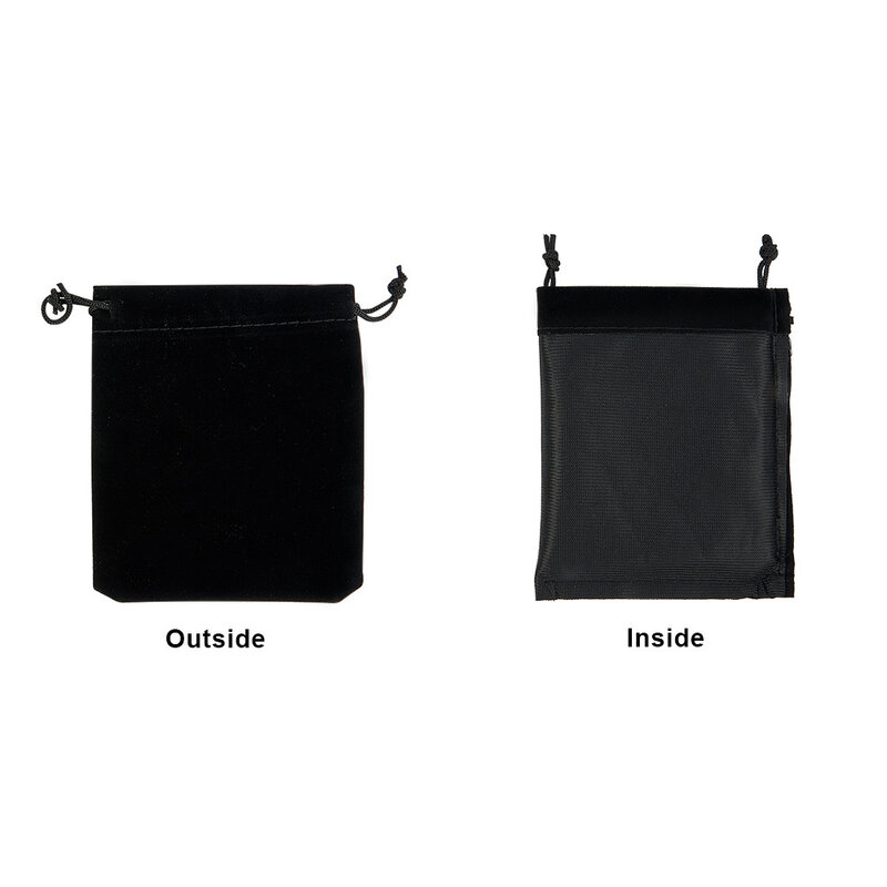 Durable Velvet Carry Bag, Armazenamento Metal Dice, Drawstring Pouches, Embalagem de Presente de Jóias, 9x11cm, 1 Pc, 50Pcs