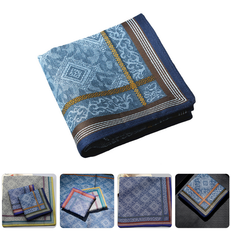 Men's Handkerchief Handkerchiefs for Vintage Ladies Soft Pocket Embroidery Cotton Man Bridal Shower Gift