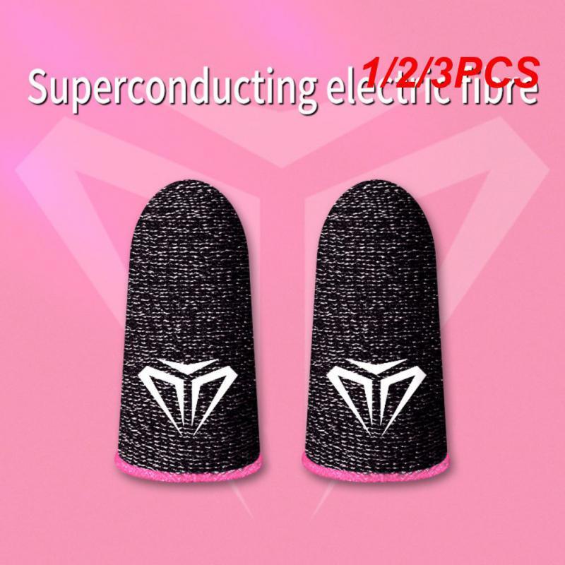 1/2/3PCS Finger Sleeve for PUBG Mobile Game Sweatproof Breathable Sensitive Gaming Touch Screen Fingertips Cover Thumb Gloves