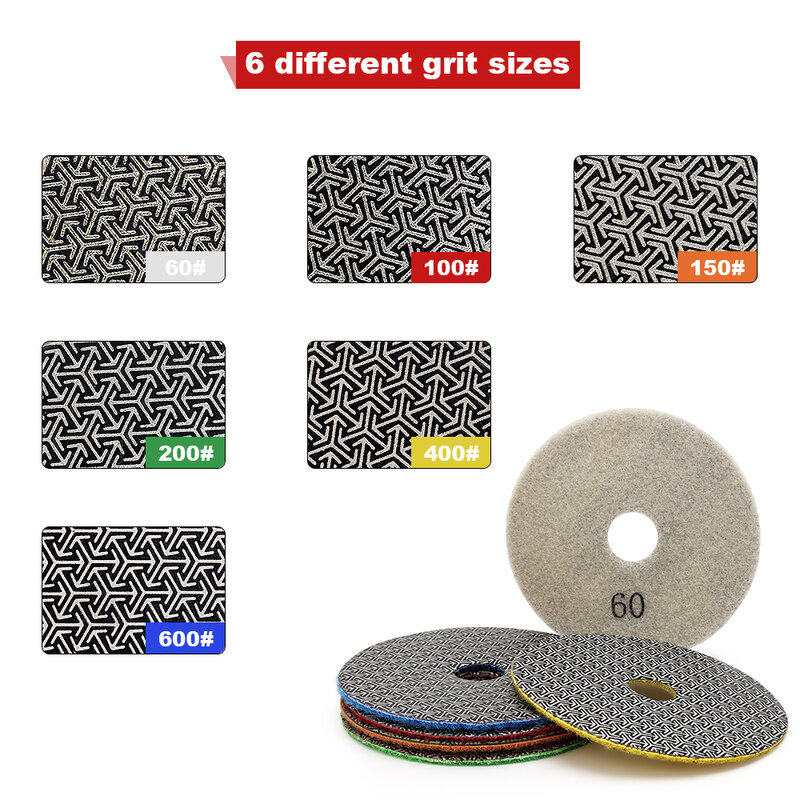 Diamond Hand Polishing Pads Electroplated Sanding Pads Grinding Disc For Glass Granite Marble Concrete