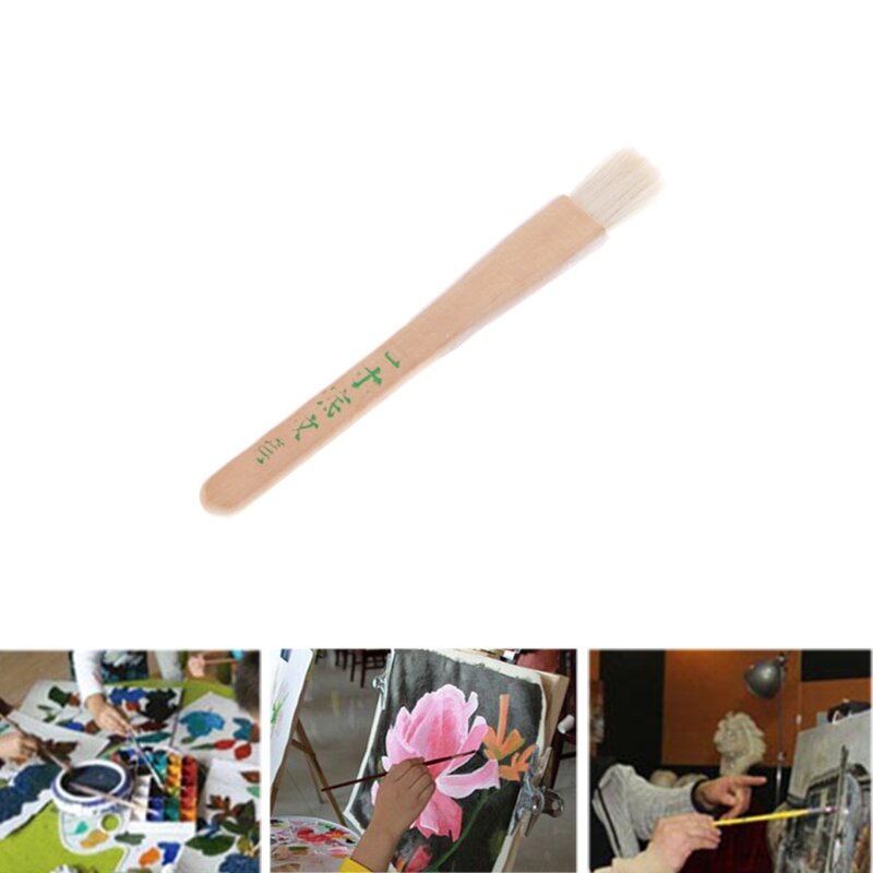 Goat Hair Paint Brush with Handle Art Painting Coloring Brushes Gadget for Home Bedroom Office Picture Decoration