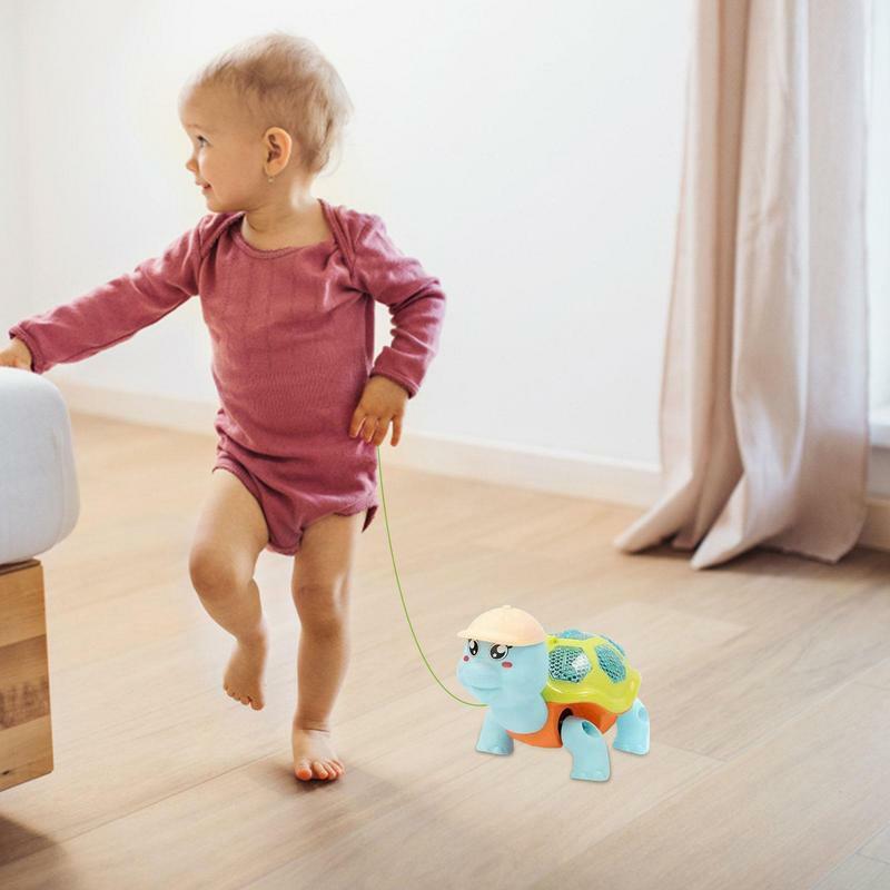 Tartaruga Elétrica Rastejante para Crianças, Brinquedos Musicais com Luz, Luzes e Sons Divertidos, Brinquedos Eletrônicos para Bebês