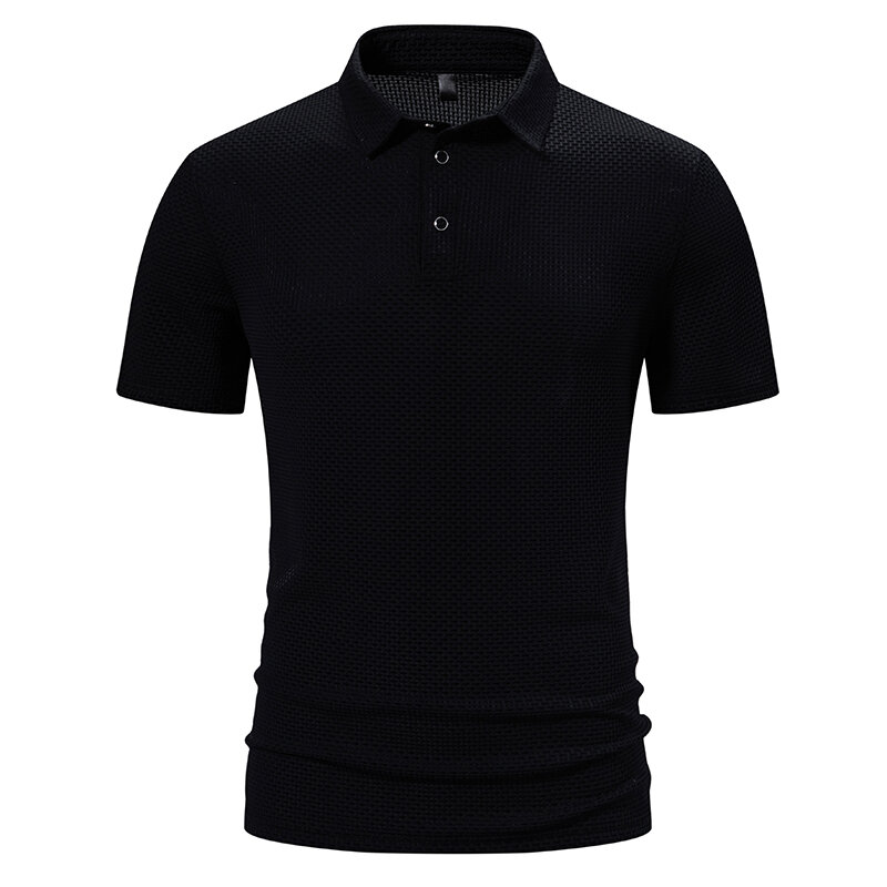 Men's Comfortable Ice Silk Polo Neck Shirt Anti Pilling Polo Shirt Short Sleeve Casual Business Fashion Slim Fit  Shirt for Men