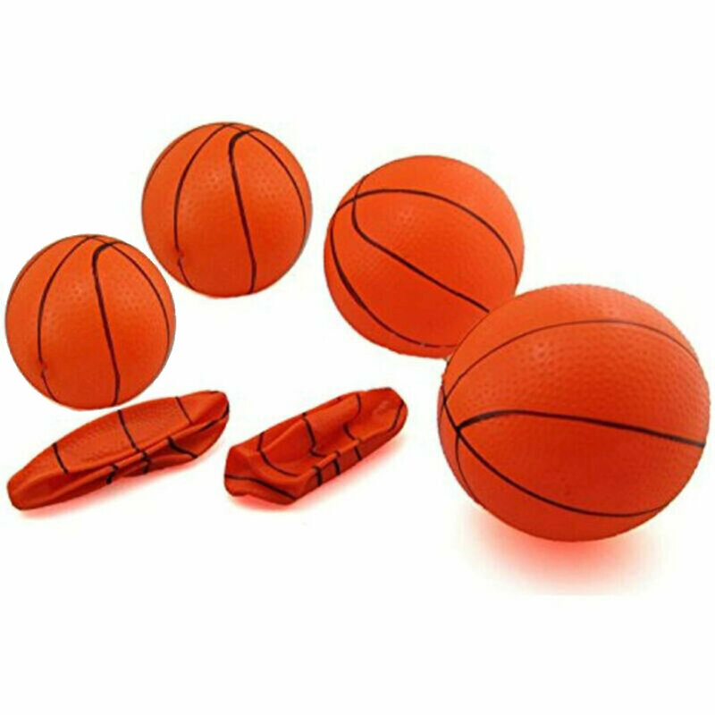 Pelotas de baloncesto hinchables con bomba para niños, pelotas pequeñas de baloncesto de 6 piezas y 10cm, juguete deportivo para interiores y exteriores, juegos para padres e hijos