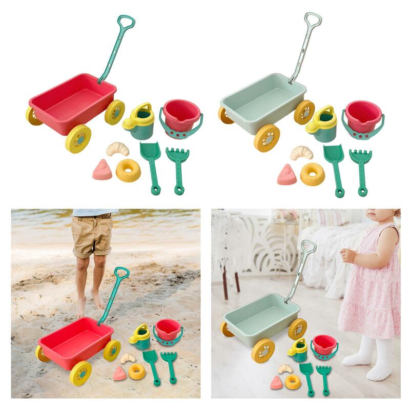 Pretend Play Wagon for Kids, Brinquedo Educativo Montessori, Brinquedo de Praia Pequeno, Brinquedo Sandbox para Aniversário, Quintal, Caminhadas, Jardim, Crianças