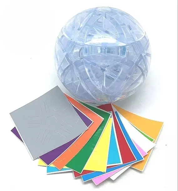 Ben's Megaminx Magic Ball Cube Toy, Edição Limitada, Trem Megaminx, Corpo Transparente, 12 Cores, DIY Adesivos