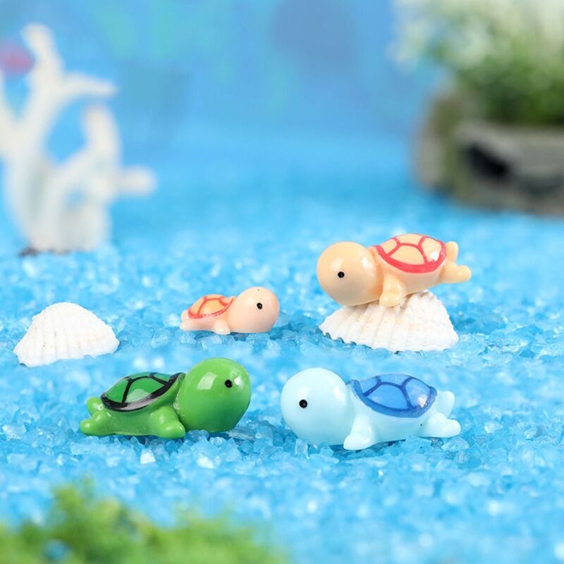Kura-kura kura-kura miniatur Pot bunga Mini Bonsai boneka kura-kura Resin hadiah mainan