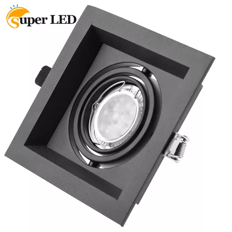 Ceiling Downlight Aluminum Alloy  Recessed Spotlight Round GU10 LED Lights Cut Hole 1/2/3