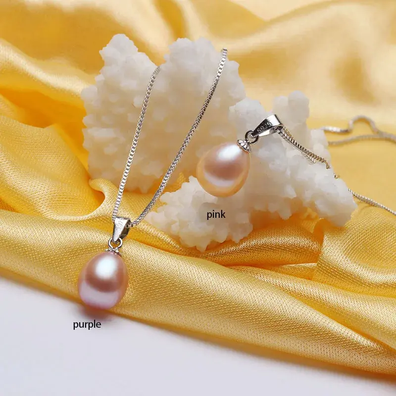 Dainashi naturel perle d'eau douce pendentif collier femmes Simple mode 925 en argent Sterling haute bijoux cadeau pour mère offre spéciale