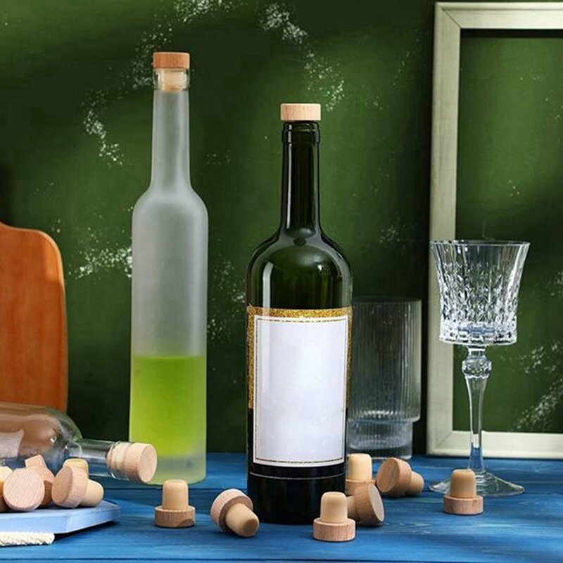 와인 병 코르크 T 모양의 코르크 플러그, 재사용 가능한 와인 코르크, 나무 및 고무 와인 마개, 50 개