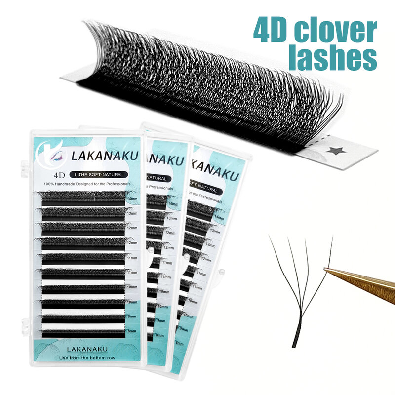 Ресницы LAKANAKU W Shape Bloom 3D 4D 5D готовые ресницы для наращивания натуральные мягкие профессиональные ресницы