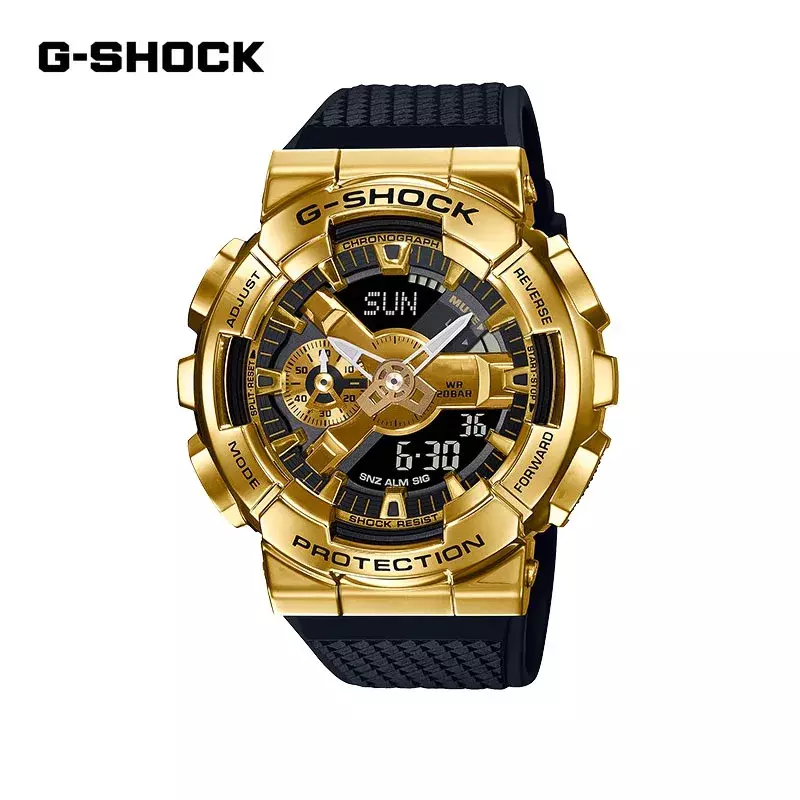 Reloj G-SHOCK de cuarzo para hombre, cronógrafo multifuncional con diseño de cañón de acero pequeño, a prueba de golpes, para deportes al aire libre, a la moda, GM-110