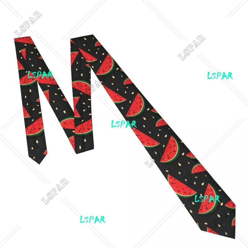 Fatias frescas de gravata vermelha melancia, gravata para homens e mulheres, acessórios de vestuário, 1