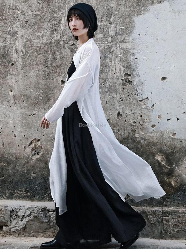 Blusa Hanfu chinesa tradicional feminina, roupa de linho de algodão, roupa vintage, blusa solta, fada diária, moda, 2024