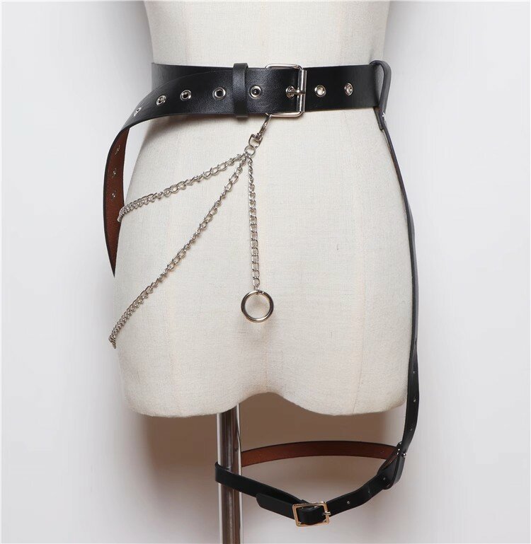 Ceinture en cuir PU pour femme, corset punk JOHip Hop, ceinture large, manteau Cummerbund féminin, ceinture DecCorrecWide, J351