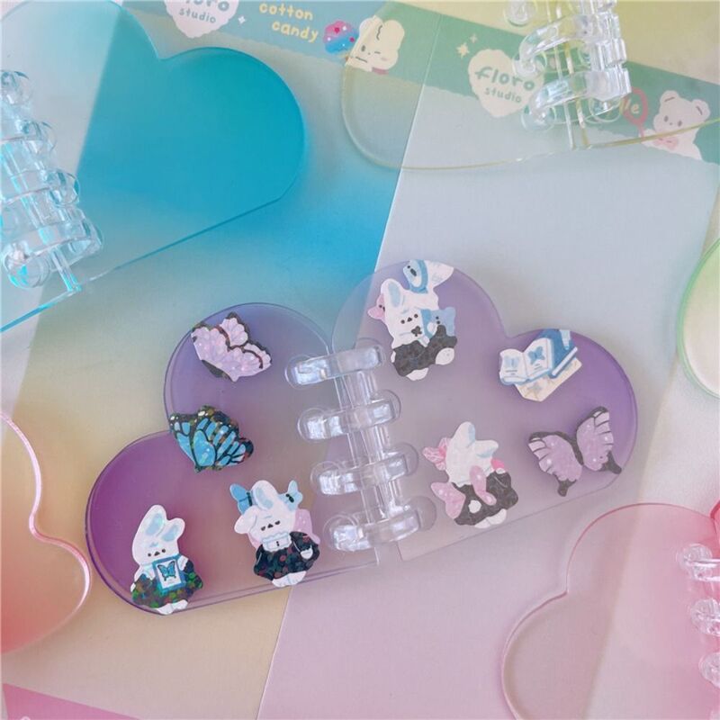 Goo Platte DIY Schlüssel bund Herstellung Kit Farbverlauf Farbe transparent DIY Schlüssel ring Acryl kreative DIY Acryl Anhänger DIY Aufkleber Buch
