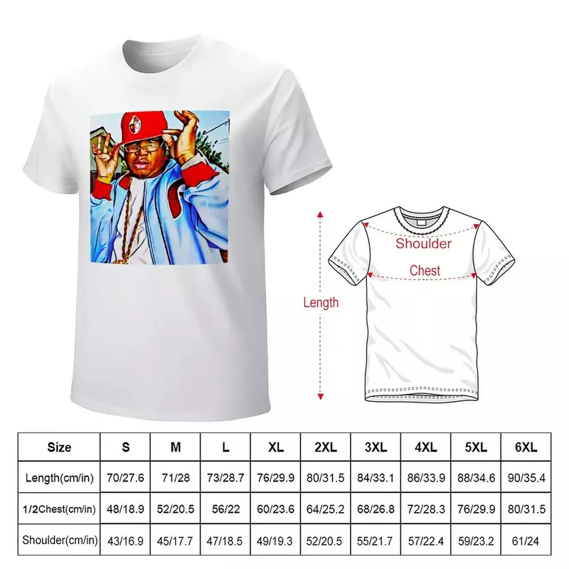 SYONYMOUS-T-shirt extragrande de secagem rápida masculina, algodão, W/ BAY AREA RAP