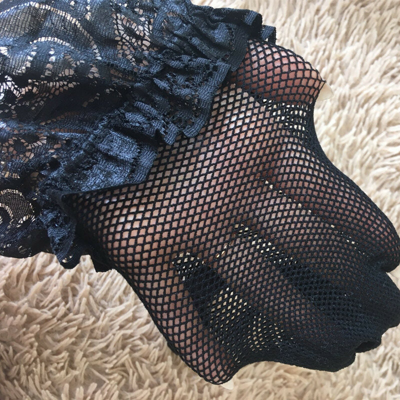 Calze autoreggenti da donna Sexy in pizzo con fascia in Silicone antiscivolo in Nylon elastico alto Medias De Mujer calze a rete