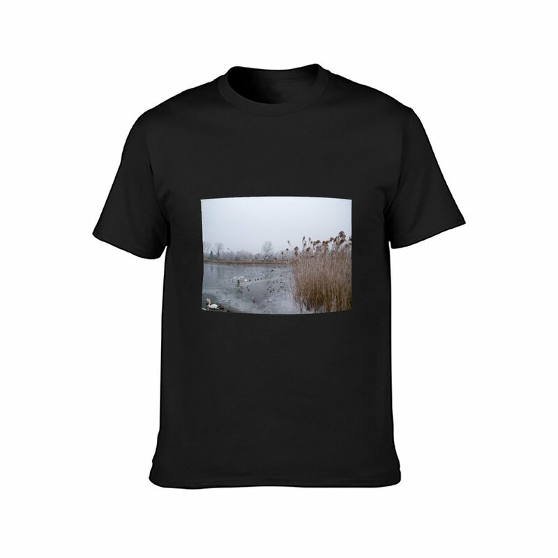 Kaus musim dingin di Sungai motif hewan untuk anak laki-laki kaus pria cepat kering paket kaus grafis
