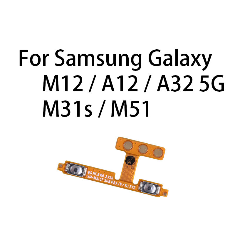 Câble flexible pour bouton de Volume, pour Samsung Galaxy M12 / A12 / A32 5G / M31s / M51