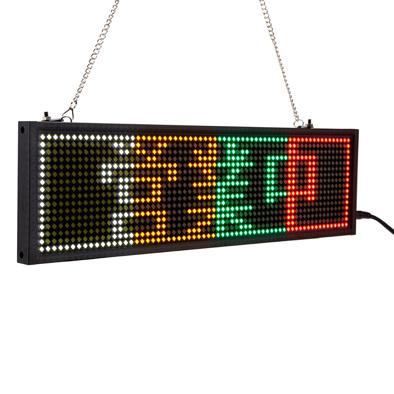 Pantalla LED RGB P5 para publicidad, tablero de señal rectangular de neón abierto, 34cm, SMD, Wifi