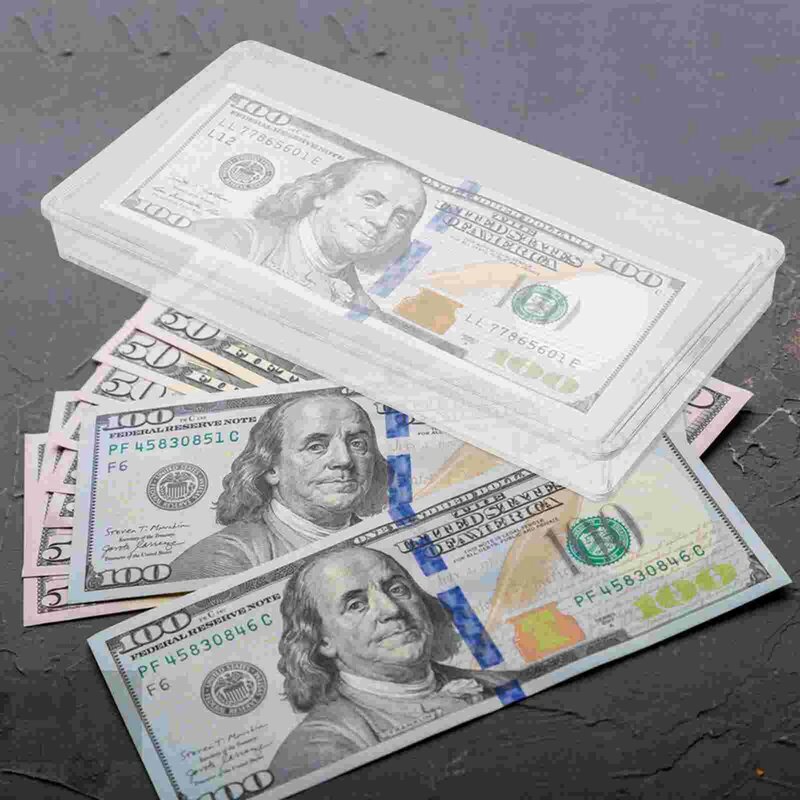 플라스틱 투명 돈 거치대 인형-Ar 지폐 거치대 보관 케이스, 종이 돈 보호 케이스, 플라스틱 스탬프