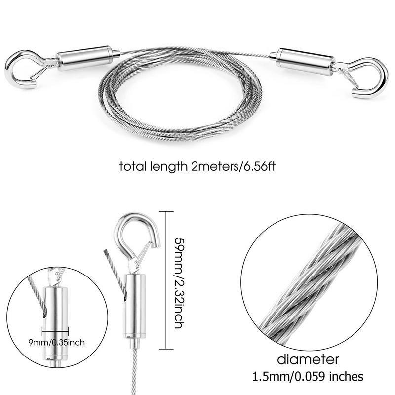 Stainless Steel Picture Wire Picture Hanging Wire Kit Photo Frame Hanging Hooks Metal Wire For DIY Jewelry Making Accessories