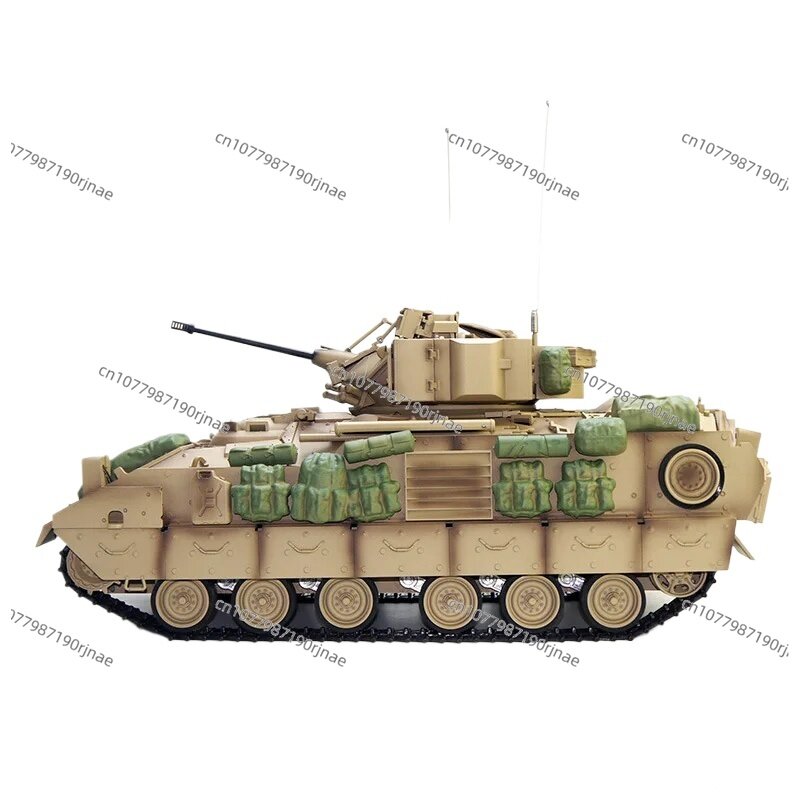 탱크 1/16 M2a2 보병 연기 RC카 시뮬레이션 모델, 음향 및 광학 추적 오프로드 등반 생일 선물 장난감, 2.4g