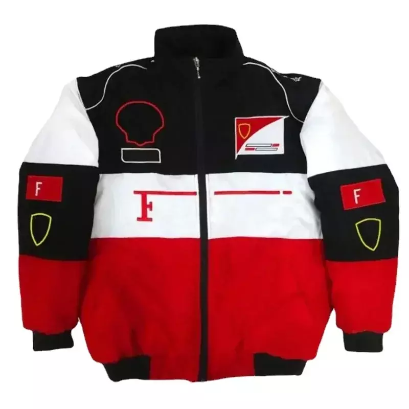 Одежда для фанатов гоночных автомобилей F1, американская куртка, хлопковая осенне-зимняя одежда, куртка для езды на мотоцикле с полной вышивкой