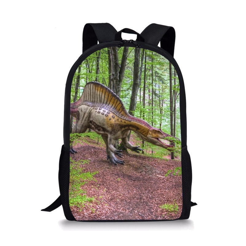 Tas punggung anak laki-laki dan perempuan, ransel bepergian kapasitas besar, tas sekolah pelajar, tas anak laki-laki dan perempuan, pola dinosaurus