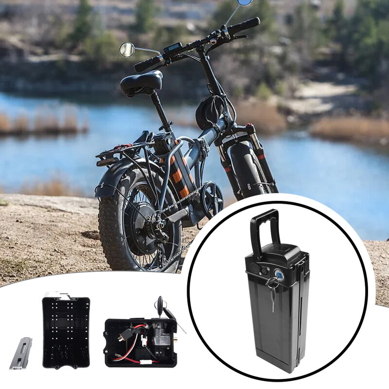 0    Electric Bike Battery Box Ebike Large Capacity Holder Case Electric Bicycle Lithium Battery Box Haiba Battery Box DC2.5/con