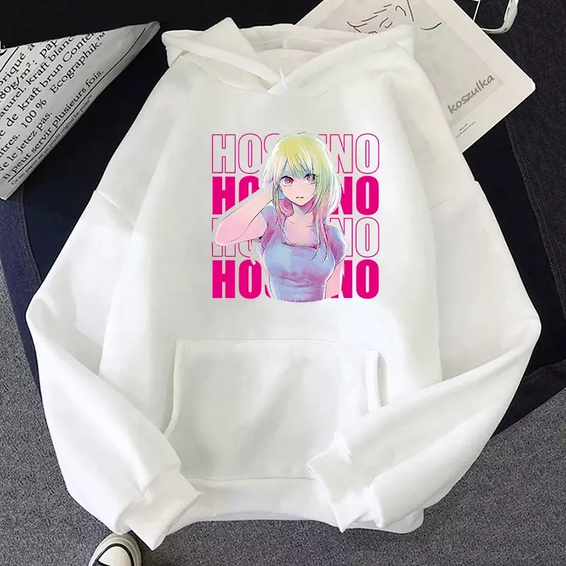 Japanische Anime Oshi No Ko Print Frauen Hoodie Harajuku Kapuze Casual Pullover Sweatshirt Hip Hop Tops Langarm Kleidung Hoodies