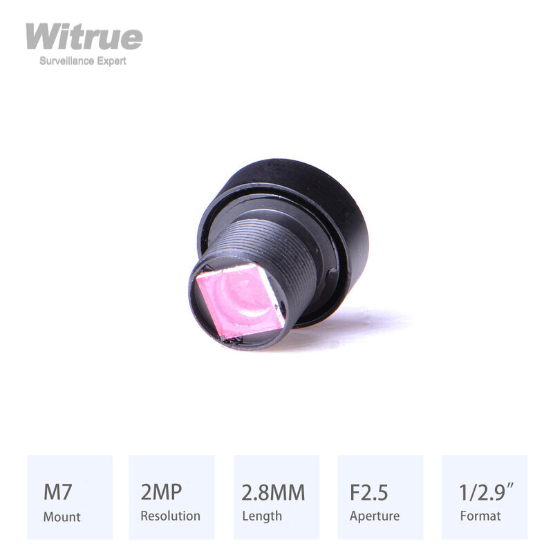 Witrue M7 * P 0,35 CCTV Objektiv 2,8 MM HD 1080P Blende F 2,5 Format 1/2.9 "mit 650nm IR Filter für Mini Überwachung Sicherheit Kameras