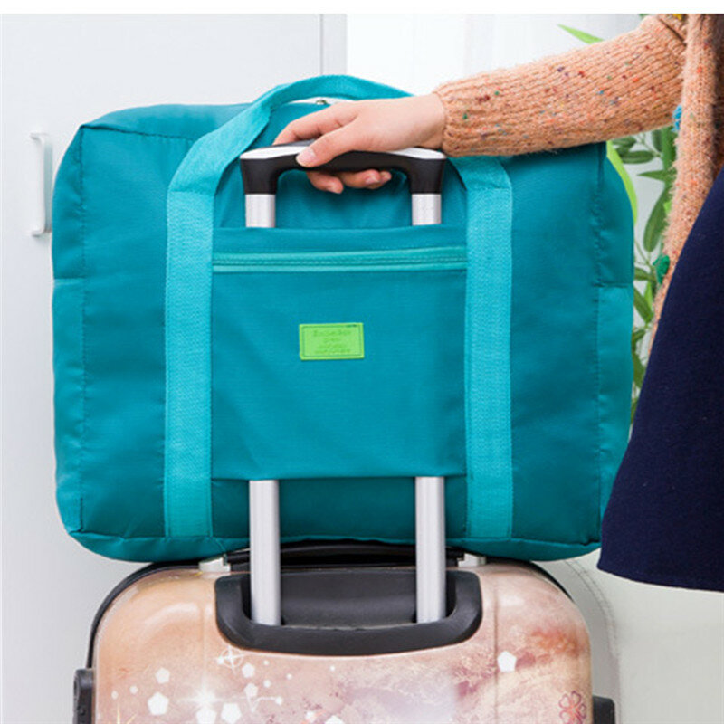 แบบพกพา Multi-Function กระเป๋าพับกระเป๋าเดินทางไนลอนกันน้ำกระเป๋าขนาดใหญ่ความจุกระเป๋าเดินทางธุรกิจเดินทางกระเป๋า