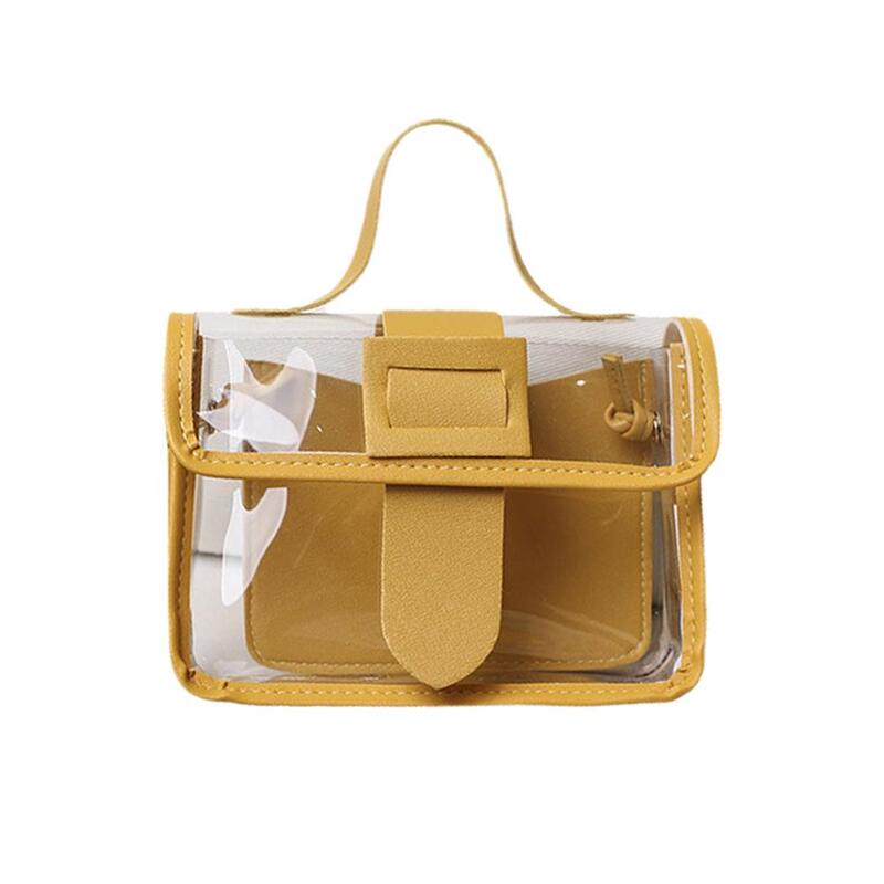 Прозрачная Желейная женская сумка на одно плечо, модная сумка через плечо из ПВХ, простая мини-сумка желе и сумка через плечо P2A3