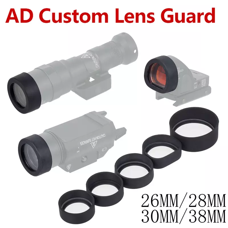 Tactisch Jachtwapen Led Light Ad Zaklamp Custom Lens Guard Sro Mro Rode Stip Zicht Beschermer Voor Tr1 M300 M 600X300X300V