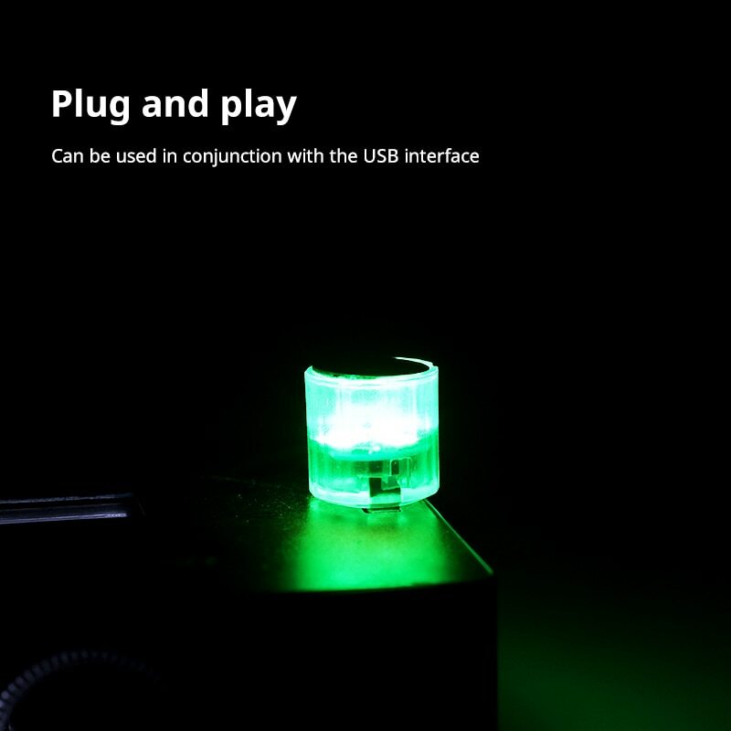 Car Mini USB LED Ambient Light Decorative Atmosphere Lamps for Interior Environment Auto PC Computer Portable Light Plug Play