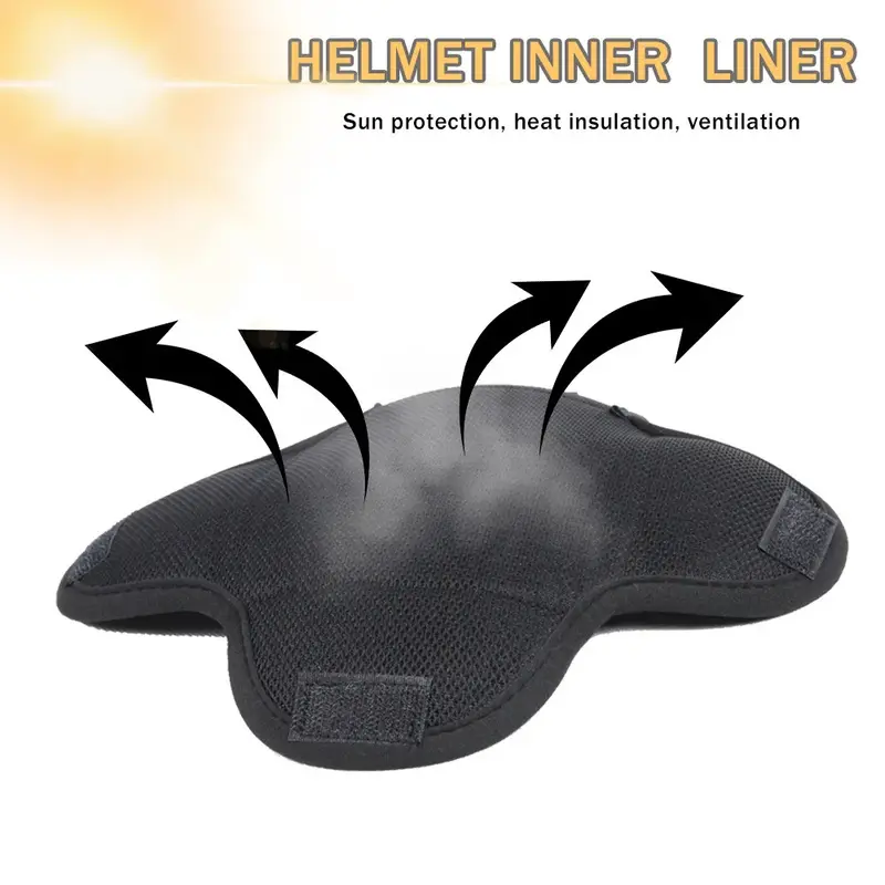 Respirável capacete da motocicleta inserção forro tampa almofada de secagem rápida suor wicking capacete isolamento forro almofada