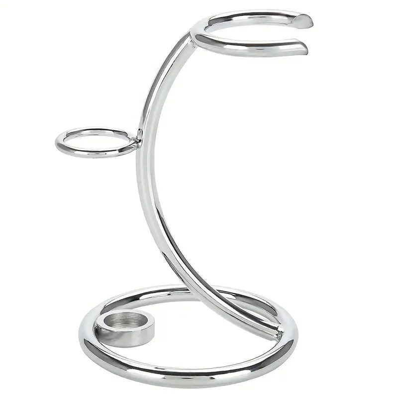 Stainless Steel  Shaving Razor and Brush Stand - Convenient Holder for Safety Razor and Shave Brush Storage