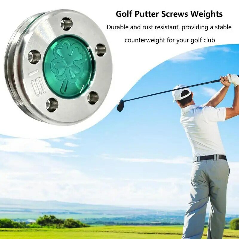 Golf Putter Weight Screw Four-Leaf Clover Weight Screw For Golf Club Heads Multi-Purpose Golf Supplies For Wood Clubs Iron Clubs