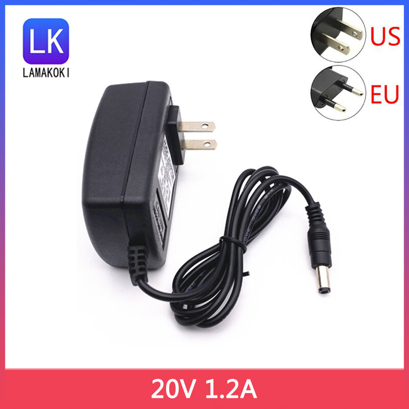 20V 1.2A moc kabel Adapter 20v 1200ma odbiornik sygnału odtwarzacz sieciowy zamiatarka